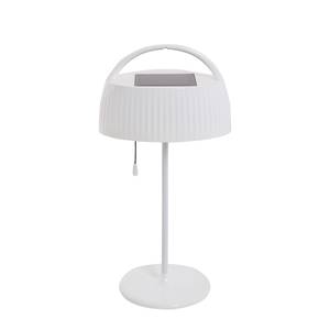 Lumière solaire LED extérieure Lampe de table - 1 ampoule Blanc Métal