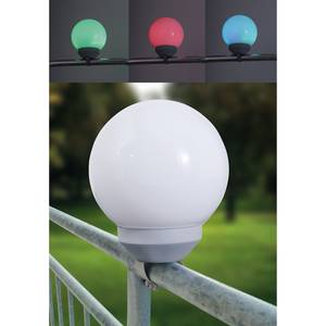 Lampe solaire LED variateur de couleurs 2 ampoules Gris Matériau synthétique