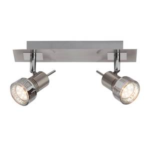 Spot LED sur rail Kassandra 2 ampoules Métal argenté, chromé