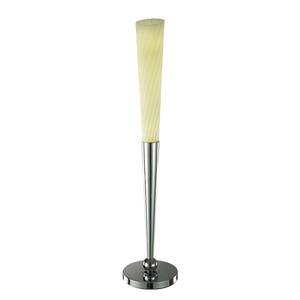 Staande LED-lamp metaal/glas zilverkleurig