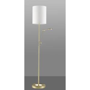 Staande LED-lamp Varese Alta geweven stof/metaal - 1 lichtbron - Messing