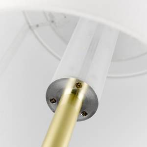 Staande LED-lamp Varese Alta geweven stof/metaal - 1 lichtbron - Messing