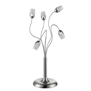 LED-Tischleuchte Sara Tress Acrylglas / Metall - 5-flammig - Vernickelt