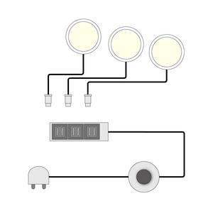 LED-Unterbauspot Baltinava (3er-Set) Blau