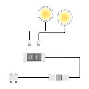 LED-onderbouwspots Boost (2-delige set) Blauw