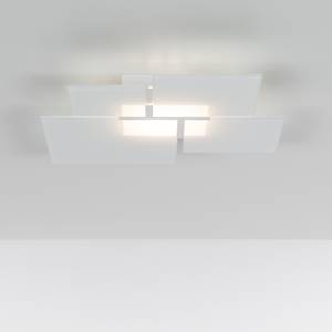 Applique murale/plafond LED Ouadrifoglio Verre / Acier Blanc 1 ampoule