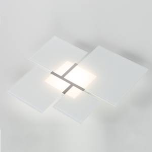 LED-Wand- & Deckenleuchte Ouadrifoglio Glas/Stahl - Weiß - 1-flammig