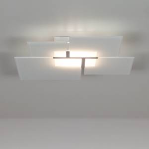 Applique murale/plafond LED Ouadrifoglio Verre / Acier Blanc 1 ampoule