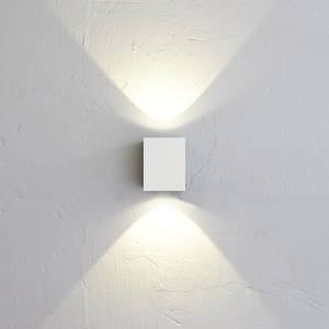 LED-Außenleuchte Kanto Glas / Stahl - 2-flammig - Weiß