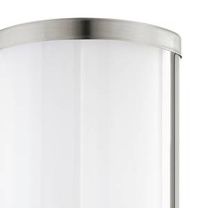 Applique murale LED Cupella Matériau synthétique / Acier - 2 ampoules - Blanc / Nickel - Blanc / Nickel