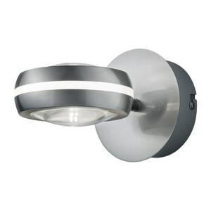 LED-Wandleuchte Leicester Glas / Metall - 1-flammig - Matt Nickel