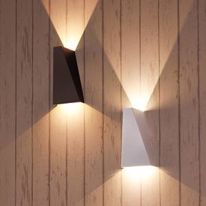 LED-wandlamp Mandapam roestvrij staal - 2 lichtbronnen