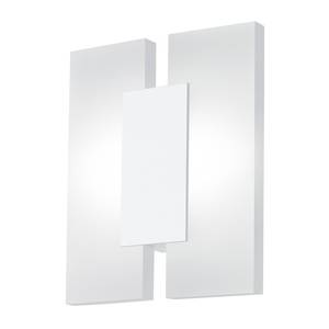 Applique murale LED Metrass III Matériau synthétique / Aluminium - 2 ampoules - Blanc - Blanc