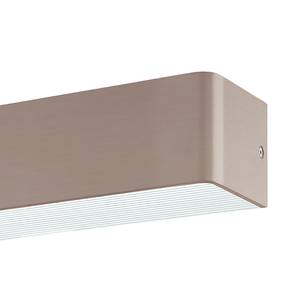 LED-wandlamp Sania II aluminium - 1 lichtbron - Aluminiumkleurig/wit - Breedte: 37 cm