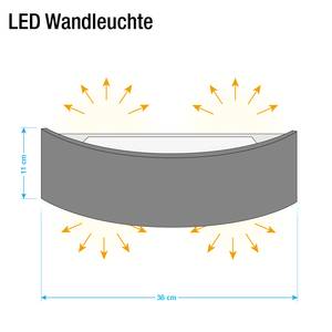 LED Wandleuchte SHINE ALU Nickel 2-flammig