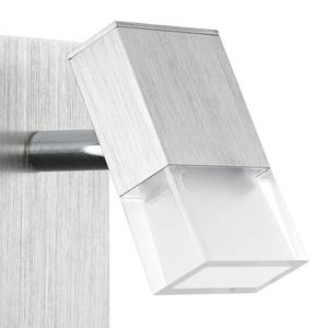 LED-wandspot Gemini I glas/aluminium - 1 lichtbron