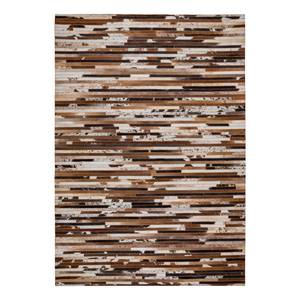Patchwork-tapijt Skelby leer - bruin - 160x230cm