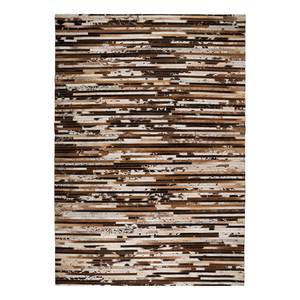 Patchwork-tapijt Skelby leer - bruin - 200x290cm