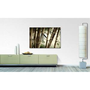 Foto op canvas Bamboo Forest canvas - beige/groen