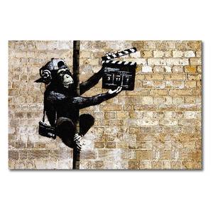 Impression sur toile Banksy No.13 Toile - Beige / Noir