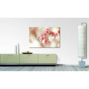 Leinwandbild Cherry Blossoms Leinwand - Beige / Pink