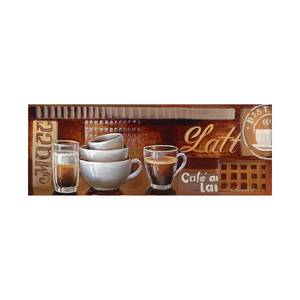 Canvas foto Coffee 30x80cm Beige - Bruin - Wit - 30 x 80 x 1.8 cm