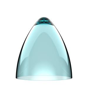 Leuchtschirm Funk Acryl Transparent/Türkis -  Durchmesser 27cm