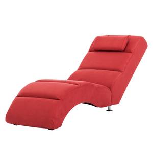 Chaise longue Califfo Microfibre rouge