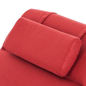 Chaise longue Califfo Microfibre rouge