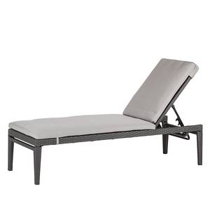 Chaise longue Paradise Lounge II En polyrotin - Gris