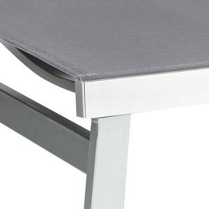 Gartenliege Solidus Pari Aluminium/Kunstfasergewebe - Silber/Grau