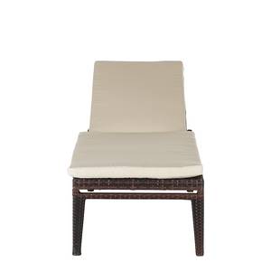 Tuinligstoel Royal Comfort (set van 2) polyrotan/polyester - bruin/beige