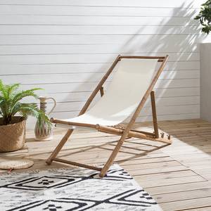 Chaise longue Bamboo II Bambou massif / Tissu