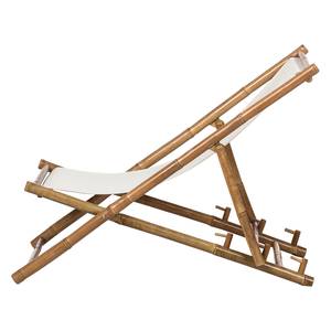 Chaise longue Bamboo II Bambou massif / Tissu