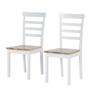 Chaises Mare (lot de 2) Caoutchouc - Nature / Blanc