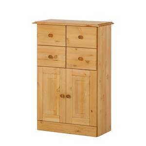 Armoire basse Senna I Pin massif - Teinté et ciré