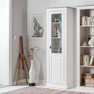 Vitrine Neely I Pin massif - Blanc / Gris