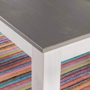 Eettafel Neely massief grenenhout - Wit/grijs - 160x90cm