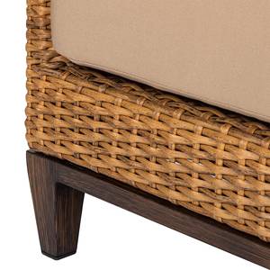 Lounge-Gruppe Cassale Polyrattan Hellbraun/Klarglas