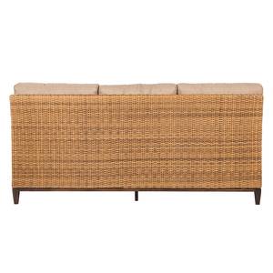 Lounge-Gruppe Cassale Polyrattan Hellbraun/Klarglas