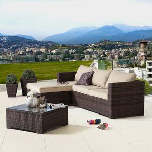 Ensemble lounge Paradise Lounge Polyrotin Marron / Beige