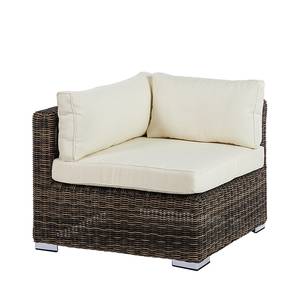 Set Lounge Royal Comfort (7 pezzi) Polyrattan/Tessuto marrone/Beige