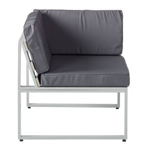 Fauteuil d'angle Kudo Tissu / Polywood - Gris foncé / Gris clair