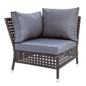 Loungegruppe Kylo II (4-teilig) Webstoff / Polyrattan - Grau / Anthrazit