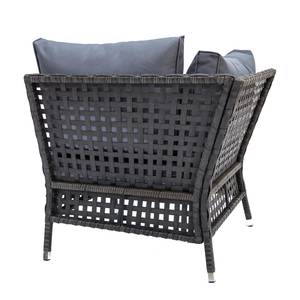 Fauteuil d'angle lounge Kylo Tissu / Polyrotin - Gris / Anthracite