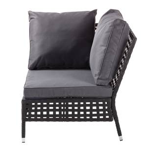 Fauteuil d'angle lounge Kylo Tissu / Polyrotin - Gris / Anthracite