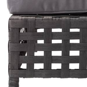 Loungeecke Kylo Webstoff / Polyrattan - Grau / Anthrazit