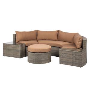 Loungegruppe Paradise Lounge I (6-teilig) - Braun / Cognac