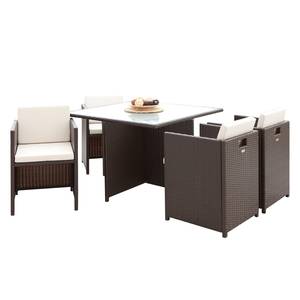 Loungegruppe Verona (5-teilig) Polyrattan Braun