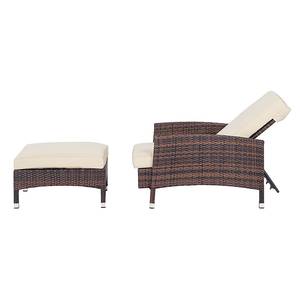 Gartenliege Paradise Lounge  (2-teilig) Polyrattan Braun